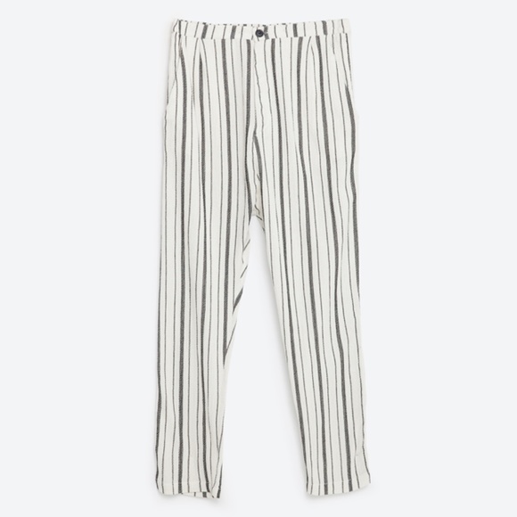Zara baggy textured striped trousers S New - Picture 14 of 14